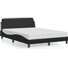 DKD HOME DECOR Giroletto con testiera nero 140x190 cm in ecopelle