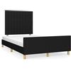 vidaXL Struttura letto senza materasso nero 120x190 cm tessuto