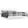 vidaXL Struttura letto con testiera e pediera in metallo bianco 180x200 cm