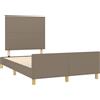 DKD HOME DECOR Giroletto con testiera in tessuto tortora 120x190 cm