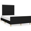 vidaXL Struttura letto senza materasso nero 120x190 cm tessuto