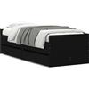 vidaXL Letto con cassetti nero 75x190 cm