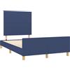 vidaXL Struttura letto senza materasso blu 120x190 cm tessuto