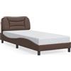 vidaXL Giroletto con testiera marrone 80x200 cm in ecopelle