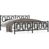vidaXL Struttura letto con testiera e pediera in metallo nero 193x203 cm