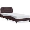 vidaXL Giroletto con testiera in tessuto marrone scuro 80x200 cm