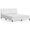 DKD HOME DECOR Giroletto con testiera bianco 160x200 cm in ecopelle