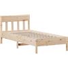 vidaXL Letto in legno massiccio senza materasso 90x200 in legno di pino