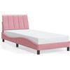 vidaXL Struttura letto senza materasso "Hanko" Rosa 90x190 cm velluto