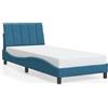 vidaXL Struttura letto con testata blu 80x200 cm in velluto