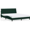 DKD HOME DECOR Giroletto con testiera in velluto verde scuro 160x200 cm