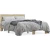 vidaXL Struttura letto rovere Sonoma 135x190 cm Materiale a base di legno e metallo