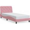 vidaXL Giroletto con testata rosa 90x190 cm in velluto