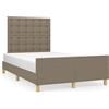 DKD HOME DECOR Giroletto con testiera in tessuto tortora 120x190 cm