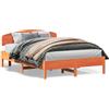 vidaXL Letto in legno massiccio senza materasso cera marrone 120x200 cm legno di pino