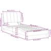 vidaXL Struttura letto con luci LED verde scuro 80x200 cm in velluto