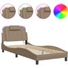 vidaXL Giroletto con LED cappuccino-marrone 80x200 cm in ecopelle