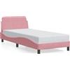 DKD HOME DECOR Giroletto con testata rosa 90x190 cm in velluto