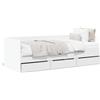 DKD HOME DECOR Letto da giorno con cassetti bianco 100x200 cm in materiale ligneo