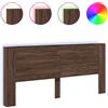 vidaXL Testata LED con ripiano in rovere marrone 220x16,5x103,5 cm