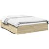 vidaXL Struttura per letto in rovere Sonoma 150x200 cm Materiale a base di legno