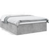 vidaXL Struttura letto grigio cemento 150x200 cm materiale a base di legno