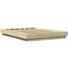 vidaXL Giroletto con LED rovere Sonoma 120x190 cm materiale a base di legno