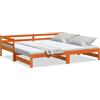 vidaXL Letto da giorno allungabile marrone cera 80x200 cm in legno di pino massiccio