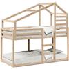 vidaXL Letto a castello senza materasso 90x200 cm in legno di pino massiccio