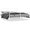 vidaXL Struttura letto con testiera e pediera in metallo bianco 200x200 cm