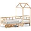 vidaXL Letto da giorno con tetto 80x200 cm in legno di pino massiccio