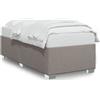 vidaXL Struttura letto senza materasso Taupe 80x200 cm tessuto