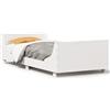 vidaXL Letto in legno massiccio senza materasso bianco 100x200 cm in legno di pino