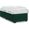 vidaXL Struttura letto senza materasso verde scuro 80x200 cm velluto