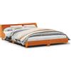 vidaXL Letto in legno massiccio senza materasso Wax brown 150x200 cm Legno di pino