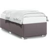 vidaXL Struttura letto grigio 100x200 cm in Pelle finta
