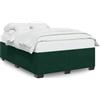 vidaXL Struttura letto senza materasso verde scuro 160x200 cm velluto