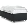 vidaXL Struttura letto nera 90x200 cm in Pelle finta
