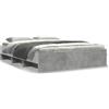 vidaXL Struttura letto senza materasso grigio cemento 160x200 cm materiale a base di legno