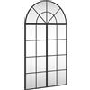 vidaXL Specchio da parete nero 60x110 cm Ferro curvo