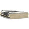 vidaXL Struttura letto senza materasso rovere Sonoma 160x200 cm materiale a base di legno