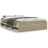 vidaXL Struttura letto senza materasso rovere Sonoma 140x190 cm materiale a base di legno