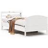 vidaXL Letto in legno massiccio senza materasso bianco 90x200 cm in legno di pino