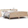 vidaXL Letto in legno massiccio senza materasso 180x200 in legno di pino