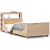 vidaXL Letto in legno massiccio senza materasso 75x190 cm in legno di pino