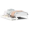 vidaXL Letto in legno massiccio con cassetti bianco 75x190 cm pino