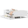 vidaXL Letto in legno massiccio senza materasso bianco 135x190 cm legno di pino