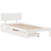 vidaXL Letto in legno massiccio con cassetti bianco 90x200 cm pino