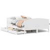 vidaXL Letto in legno massiccio senza materasso bianco 150x200 cm in legno di pino