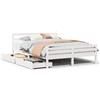 vidaXL Letto in legno massiccio senza materasso bianco 150x200 cm in legno di pino